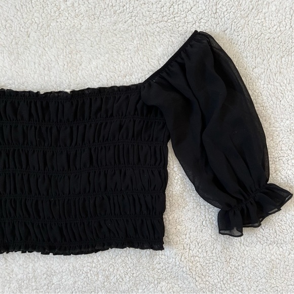 Garage Chiffon Puff Sleeved Blouse - Picture 2 of 11